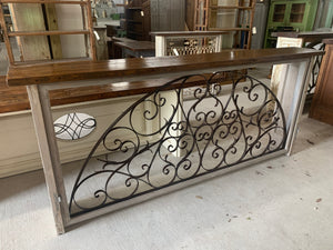 Iron Console made from French Hotel transom