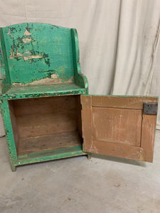 Painted Pine Bench with Storage