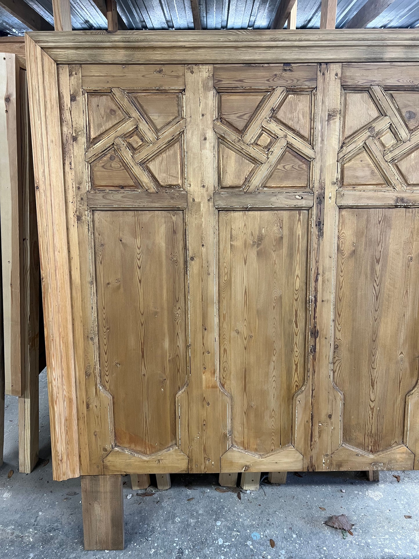 Custom King Headboard- Moroccan doors