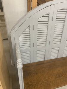 Bench made of Arched French Shutter Unit