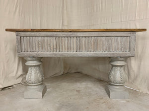 Console made from 1880’s French Shutters