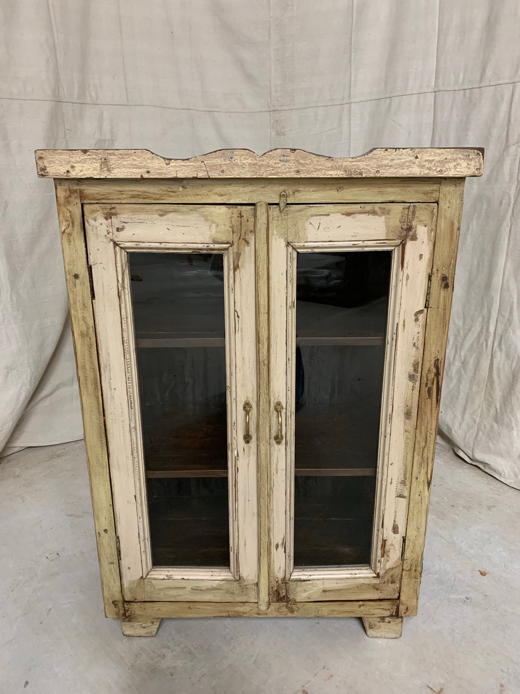 Glass Display Cabinet with Metal Sides and Back