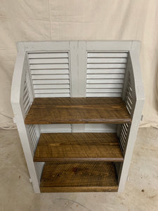 Shelves made from 1890’s French shutters