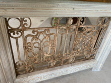 Load image into Gallery viewer, Iron Console made using French Front Door Transom