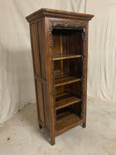 Load image into Gallery viewer, Tall Teak Carved Bookshelf