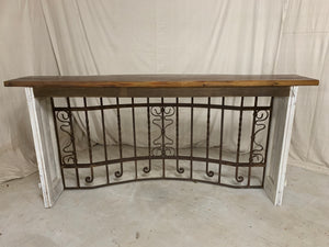 Console made from 1870’s French Iron Balcony