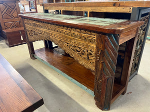 Teak Carved Console