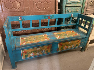 Hand Painted Storage Bench