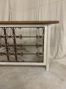 Console made from 1890’s French Iron and Panels