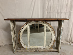Console made with Mirrored Antique Window