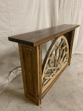 Load image into Gallery viewer, Console made from French Church Window 1890’s Transom