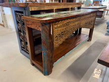 Load image into Gallery viewer, Teak Carved Console