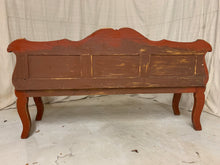 Load image into Gallery viewer, Antique Pine Bench with Original Red Paint
