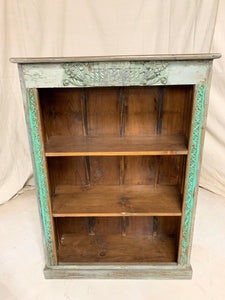 Teak Shelves with Decorative Carved Molding