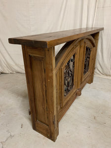 Console made from French Front Door Transom