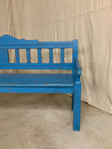 European Pine Bench- Blue