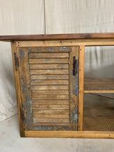 Load image into Gallery viewer, Counter/Console made from 1880’s French Shutters and Carved Doors