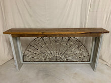 Load image into Gallery viewer, Console made from 1880’s French Iron Transom and Panels