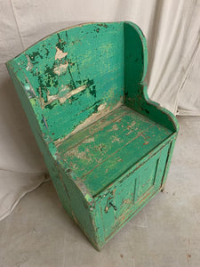 Painted Pine Bench with Storage