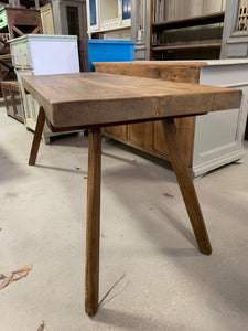 Butcher block tall console table