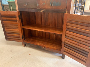 Teak Shutter Console