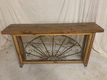 Load image into Gallery viewer, Iron Console made from 1880’s French Iron Transom