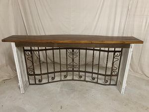 Console made from 1870’s French Iron Balcony