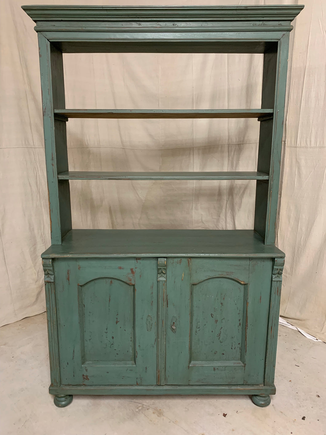 Antique Pine Cabinet with Shelves