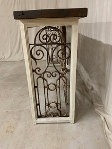 Console made with French Arched Iron Front and sides