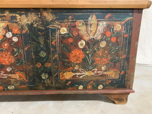 European Hand-Painted Trunk