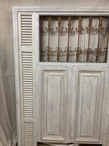 Queen Headboard- French Iron, Doors and Shutters