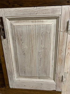 Console/Cabinet made with French Doors and Iron