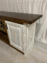 Load image into Gallery viewer, Console/Cabinet made with French Doors and Iron