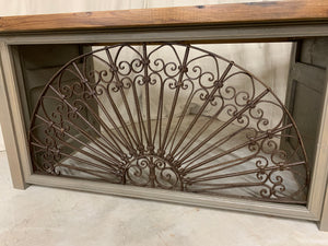 Desk/Table made of French Arch Iron and Door sides