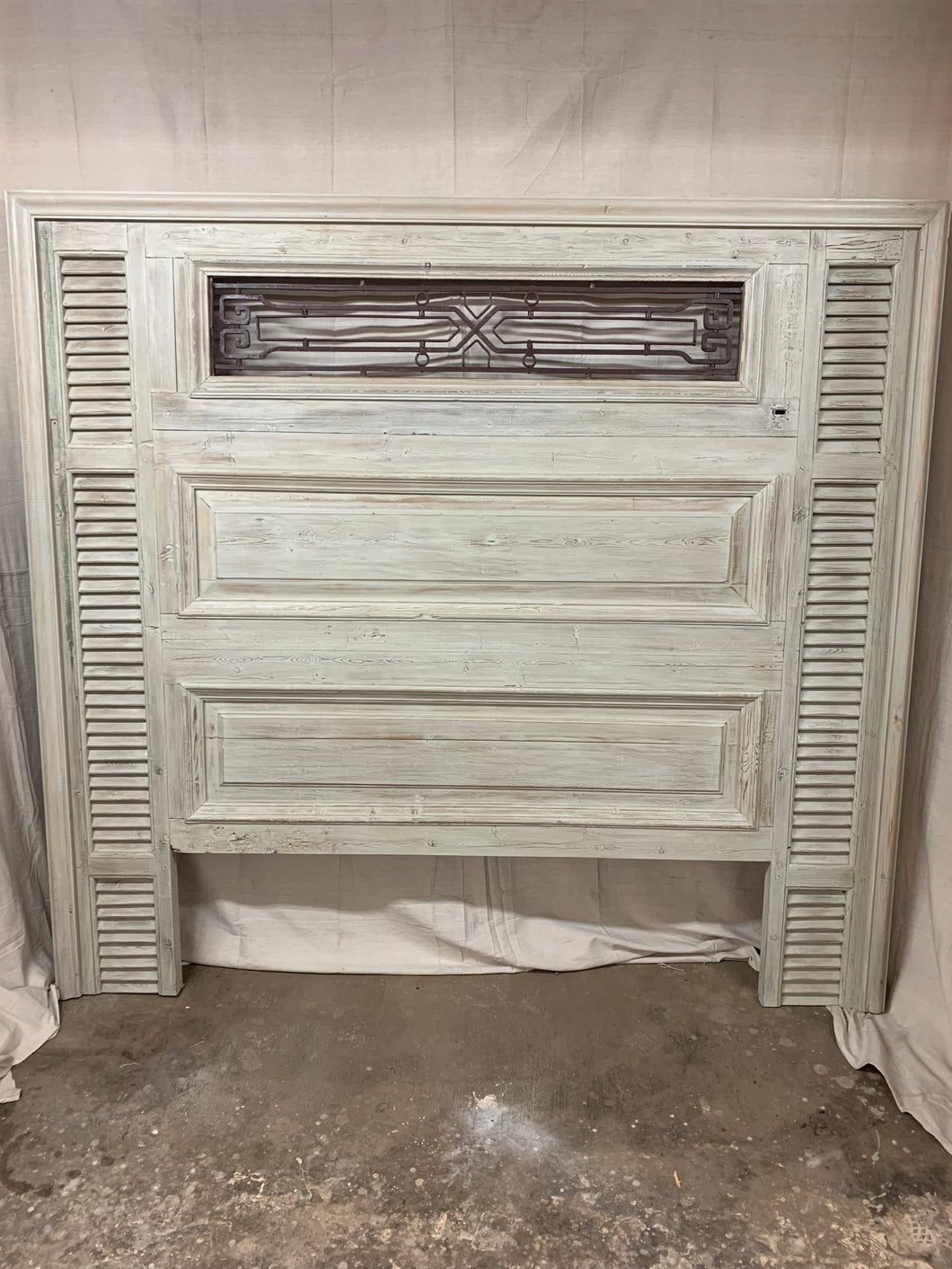 King Headboard- French Iron, Door and shutters