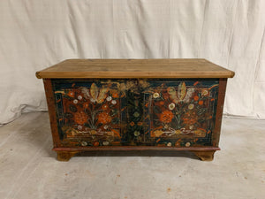 European Hand-Painted Trunk