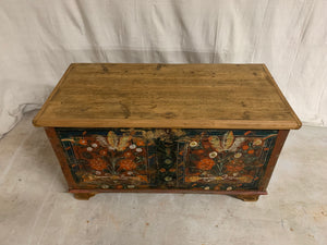 European Hand-Painted Trunk