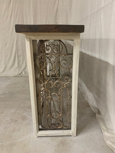 Console made with French Arched Iron Front and sides
