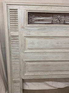 King Headboard- French Iron, Door and shutters