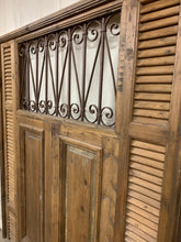 Load image into Gallery viewer, Queen Headboard- French Iron, doors &amp; Shutters