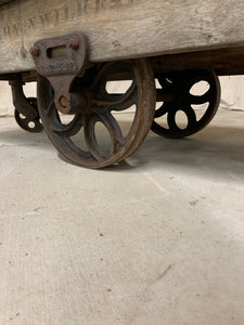 Vintage American Industrial Cart/Coffee Table
